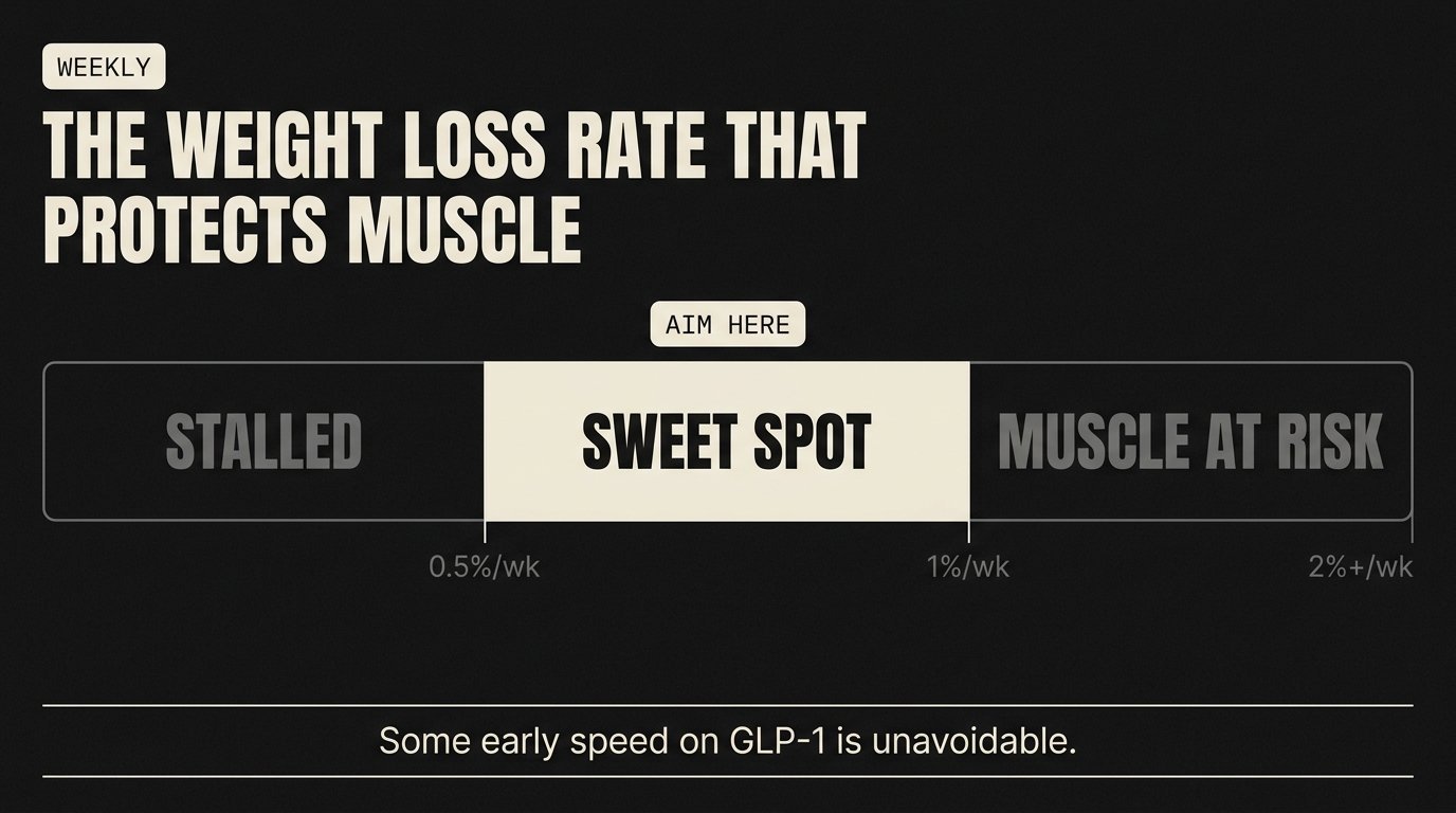 Diagram illustrating: How to Keep Muscle on Ozempic, Wegovy and Mounjaro